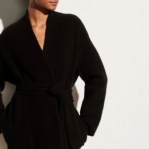 Vince wool/alpaca belted wool coat s